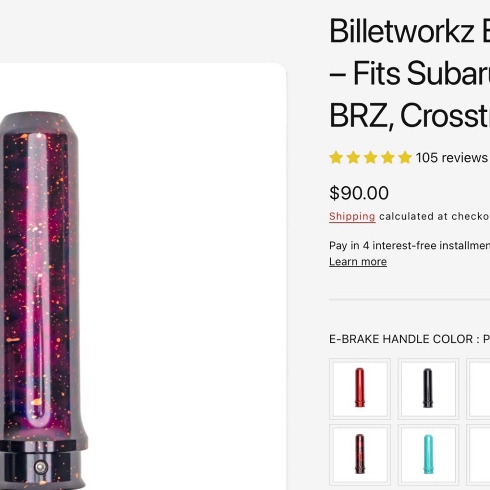 Billetworkz Galaxy E-Brake Handle